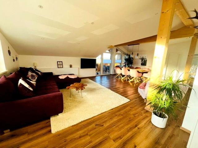 23 Neu Erbaute Ferienwohnung Mit Schloss- Und Panoramablick 할블레흐 외부 사진